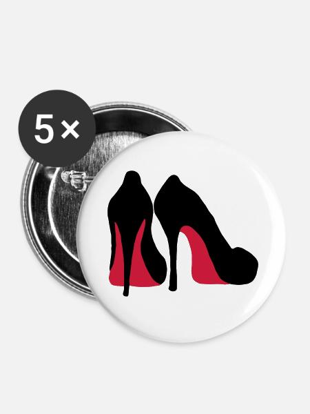 high heels - Buttons small 1''/25 mm (5-pack) - white