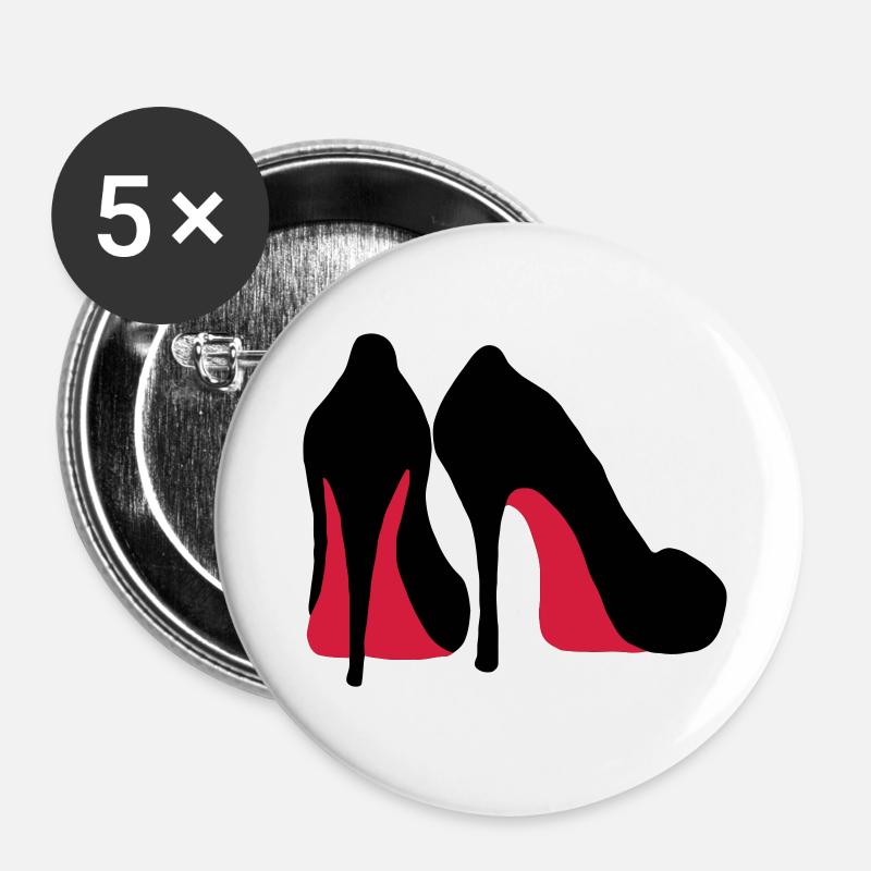 high heels - Buttons klein 25 mm (5er Pack) - Weiß