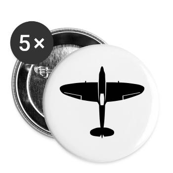 spitfire_oben - Buttons klein 25 mm (5er Pack) - Weiß - Vorne