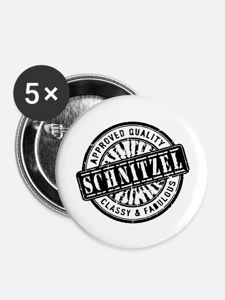 Schnitzel Stamp - Buttons klein 25 mm (5er Pack) - Weiß