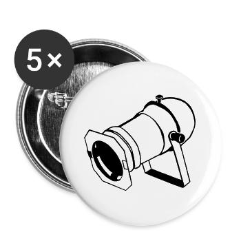 PAR SPOT/ Scheinwerfer - Buttons klein 25 mm (5er Pack) - Weiß - Vorne