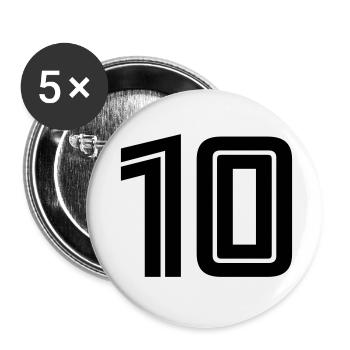 10 - Buttons klein 25 mm (5er Pack) - Weiß - Vorne