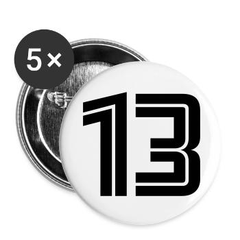 13 - Buttons small 1''/25 mm (5-pack) - white - Front