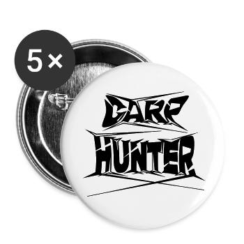 Carp Hunter - Buttons klein 25 mm (5er Pack) - Weiß - Vorne