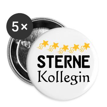 Sterne Kollegin Geschenk - Buttons klein 25 mm (5er Pack) - Weiß - Vorne