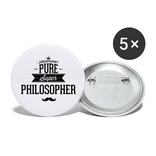100 Prozent Philosoph - Buttons klein 25 mm (5er Pack)