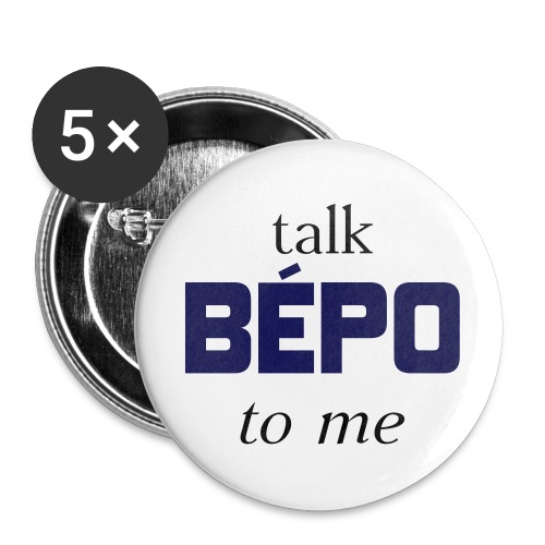 talk bépo new - Lot de 5 petits badges (25 mm)