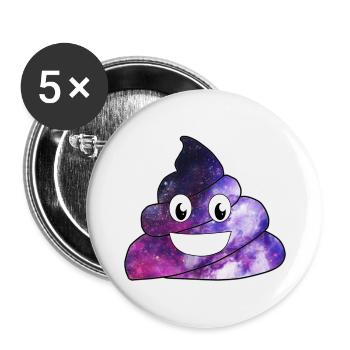 Kacke Shit - Buttons klein 25 mm (5er Pack) - Weiß - Vorne