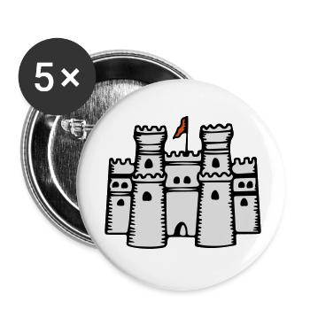 castle_ - Buttons small 1''/25 mm (5-pack) - white - Front