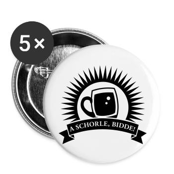 Schorle - Buttons klein 25 mm (5er Pack) - Weiß - Vorne
