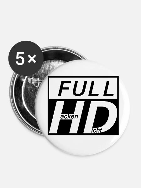 HD - Hacke Dicht - Buttons klein 25 mm (5er Pack) - Weiß