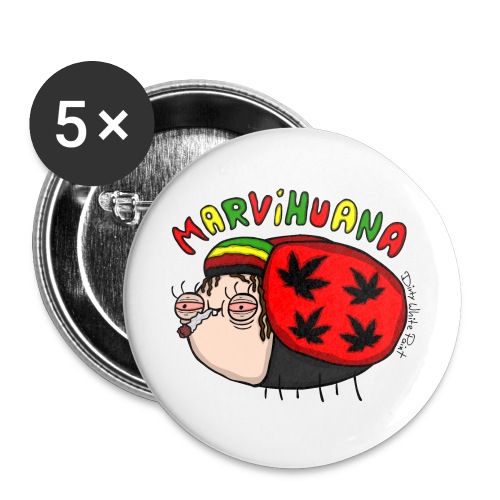 Marvihuana - Buttons klein 25 mm (5er Pack)