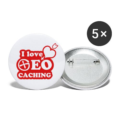 I love Geocaching - 1color - 2011 - Buttons klein 25 mm (5er Pack)