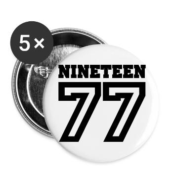 1977 - Buttons small 1''/25 mm (5-pack) - white - Front