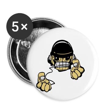Micky DJ - Buttons small 1''/25 mm (5-pack) - white - Front