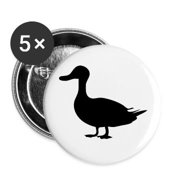 Duck - Buttons small 1''/25 mm (5-pack) - white - Front