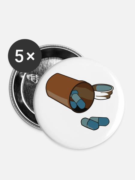 doc2 - Buttons klein 25 mm (5er Pack) - Weiß