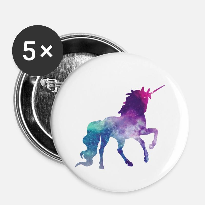 Unicorn - Buttons small 1''/25 mm (5-pack) - white
