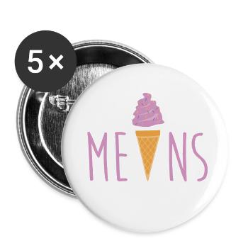 Eis Eis Baby. - Buttons klein 25 mm (5er Pack) - Weiß - Vorne