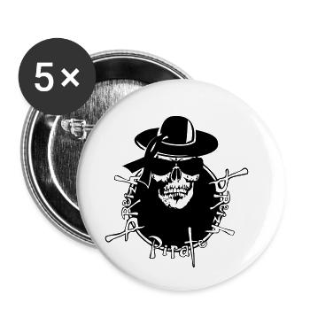 breizh pirate tete de mort crane renegade star 2 - Lot de 5 petits badges (25 mm) - blanc - Devant