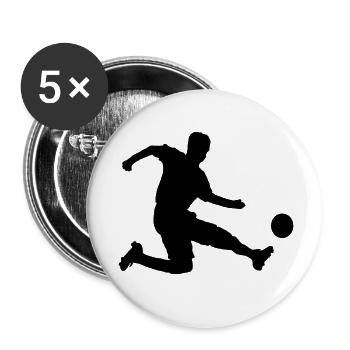 Soccer player - Buttons small 1''/25 mm (5-pack) - white - Front