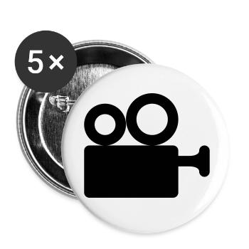 Kamera Kino - Buttons klein 25 mm (5er Pack) - Weiß - Vorne