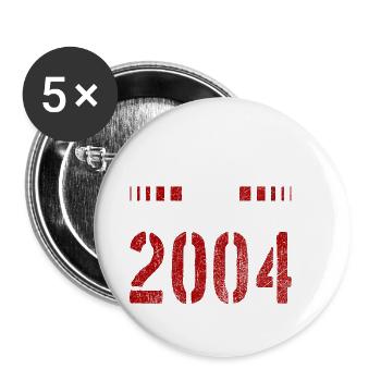 LÉGENDES SONT EN 2004 T-SHIRT NÉ DE NOËL ANNIVERSAIRE - Lot de 5 petits badges (25 mm) - blanc - Devant