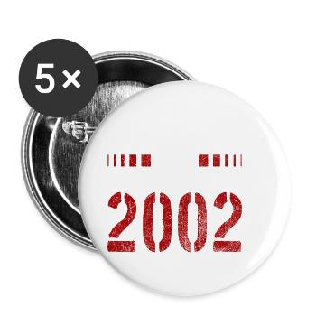 LÉGENDES SONT EN 2002 T-SHIRT NÉ DE NOËL ANNIVERSAIRE - Lot de 5 petits badges (25 mm) - blanc - Devant