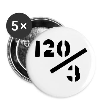 40 années - 120/3 - Lot de 5 petits badges (25 mm) - blanc - Devant