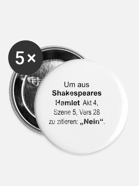 Hamlet - Buttons klein 25 mm (5er Pack) - Weiß