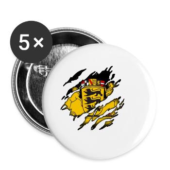 Bade-Wurtemberg en moi - Lot de 5 petits badges (25 mm) - blanc - Devant