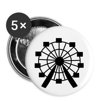 Wiener Riesenrad - Buttons klein 25 mm (5er Pack) - Weiß - Vorne