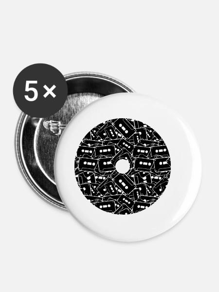 CD - Buttons klein 25 mm (5er Pack) - Weiß