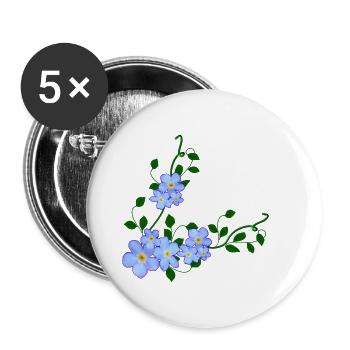 Vergiss mich nicht - Buttons klein 25 mm (5er Pack) - Weiß - Vorne