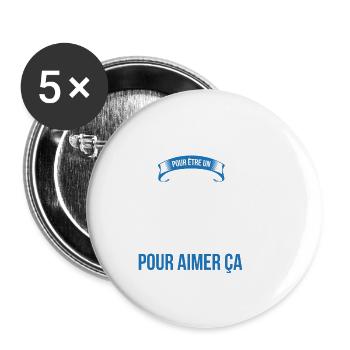 Psychiatre assez doué fou homme - Lot de 5 petits badges (25 mm) - blanc - Devant