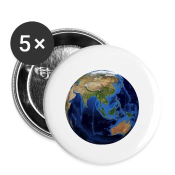 The globe - Buttons small 1''/25 mm (5-pack) - white - Front