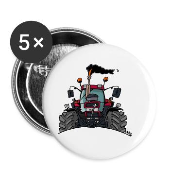 0505 Case 1255 - Lot de 5 petits badges (25 mm) - blanc - Devant