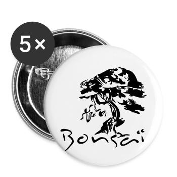 Bonsaï Tree - Lot de 5 petits badges (25 mm) - blanc - Devant