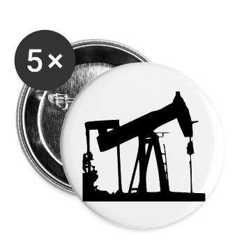 benzin gas tankstelle petrol station oil productio - Buttons klein 25 mm (5er Pack) - Weiß - Vorne