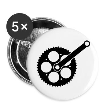 bike_einzelteil02 - Buttons small 1''/25 mm (5-pack) - white - Front