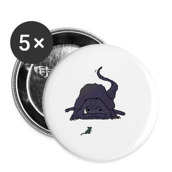 Raoul Bishop - Lot de 5 petits badges (25 mm) - blanc - Devant