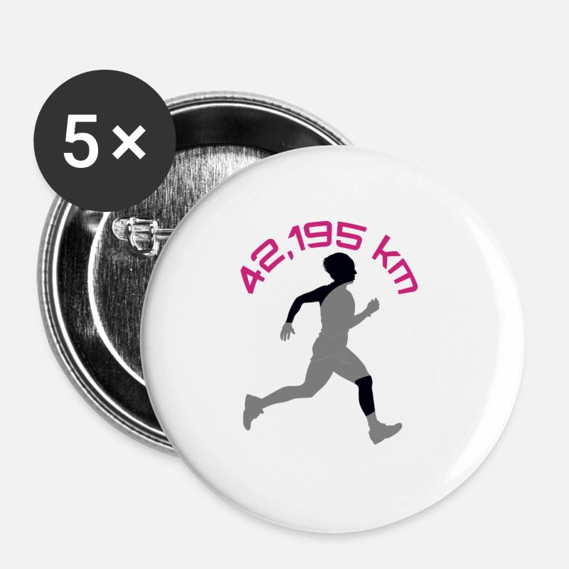 marathon - Buttons small 1''/25 mm (5-pack) - white
