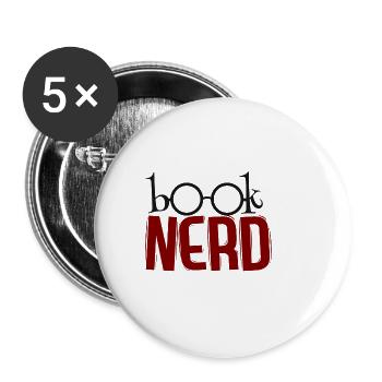 bookworm - Buttons small 1''/25 mm (5-pack) - white - Front