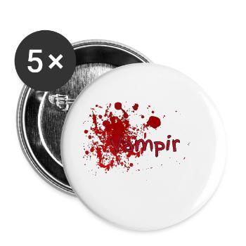 vampire - Lot de 5 petits badges (25 mm) - blanc - Devant