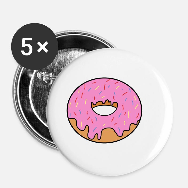 donut - Buttons small 1''/25 mm (5-pack) - white
