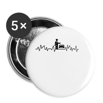 98 Automechaniker 02 - Buttons klein 25 mm (5er Pack) - Weiß - Vorne