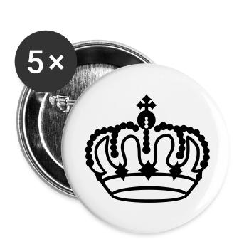 Noch eine Krone - Buttons klein 25 mm (5er Pack) - Weiß - Vorne