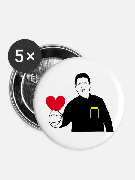 Love Schiri - Buttons klein 25 mm (5er Pack) - Weiß