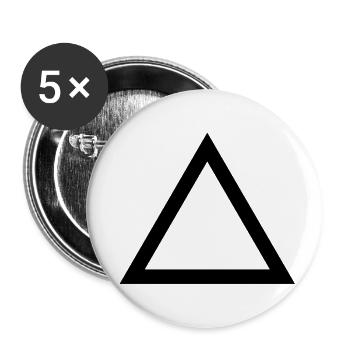 triangle_line - Lot de 5 petits badges (25 mm) - blanc - Devant