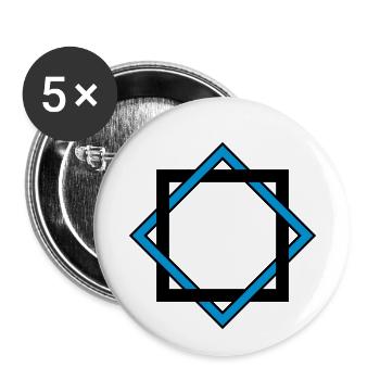 Frame 2C - Buttons small 1''/25 mm (5-pack) - white - Front